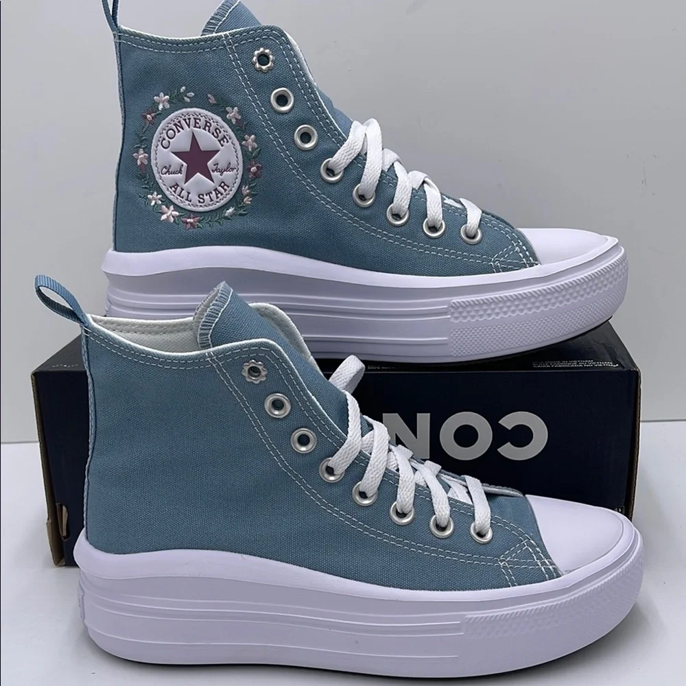 Vans WMNS A07237C CTAS MOVE HI COCOON BLUE/WHITE Platforms Sneakers Chuck Taylor